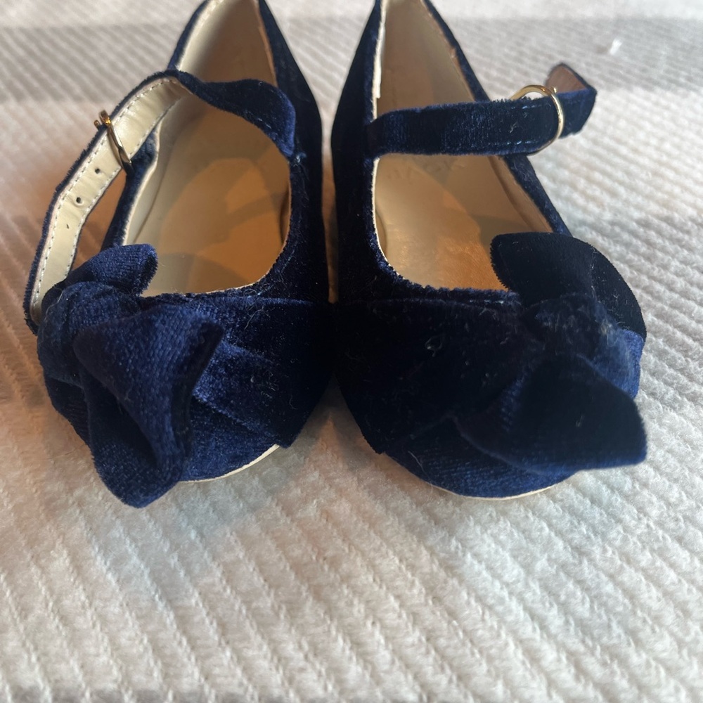 Janie and Jack Navy Dress Shoes with Bow